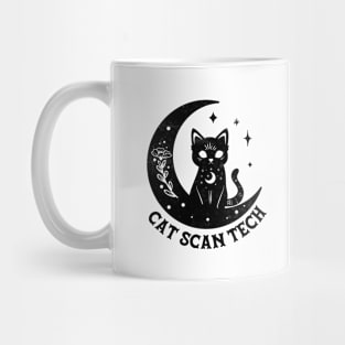 CAT Scan Tech - Magical Cat On Moon Design Mug